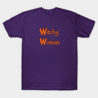 Witchy Woman with Spiderweb T-Shirt